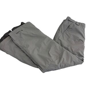 Columbia Insulated Cargo Ski Snow Pants Mens S Gray Snowboarding Winter Sports